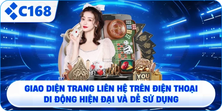 Giao diện trang liên hệ trên điện thoại di động hiện đại và dễ sử dụng